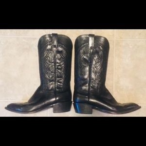 Lucchese Eli black cowboy boots size 9 1/2 D